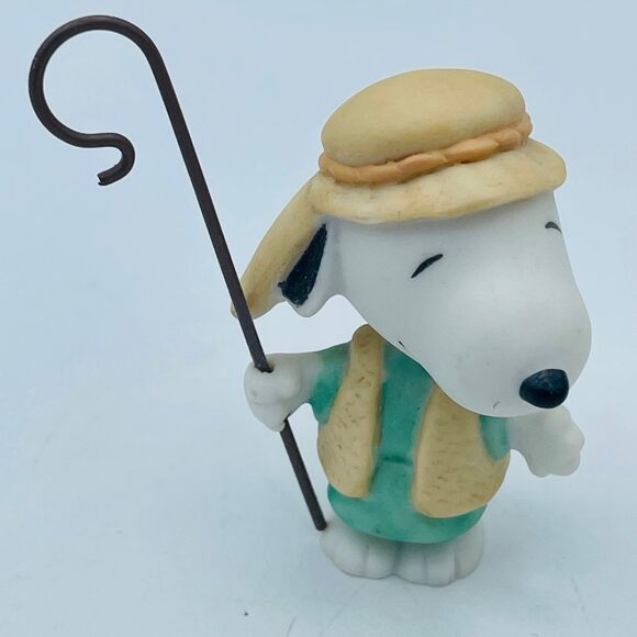Hallmark Snoopy as Shephard & His Flock Peanuts LE Nativity Figure 3 Woodstock - Picture 3 of 11